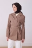 Belli Acı Kahve Klasik Desen %100 Twill İpek Eşarp 4305D 83