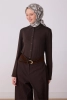 Belli Bej Klasik Desen %100 Twill İpek Eşarp 4328D 84
