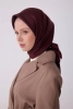 Belli Bordo Klasik Desen %100 Twill İpek Eşarp 4305D 03