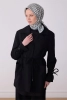 Belli Ekru Etnik Desen %100 Twill İpek Eşarp 4308D 87