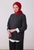 Belli Kırmızı Geometrik Desen %100 Twill İpek Eşarp 4325D 03