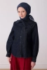 Belli Lacivert Klasik Desen %100 Twill İpek Eşarp 4326D 86