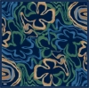 Belli Lacivert Soyut Desen %100 Twill İpek Eşarp 4301D 84