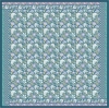 Belli Mavi Çok Renkli Etnik Desen %100 Twill İpek Eşarp 4314D 52