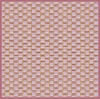 Belli Fuşya Çok Renkli Geometrik Desen %100 Twill İpek Eşarp 4302D 53