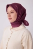 Belli Mürdüm Bordo Klasik Desen %100 Twill İpek Eşarp 4317D 89