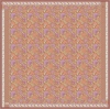 Belli Oranj Çok Renkli Etnik Desen %100 Twill İpek Eşarp 4314D 31