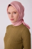Belli Pembe Klasik Desen %100 Twill İpek Eşarp 4326D 01