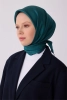 Belli Petro Yeşili Klasik Desen %100 Twill İpek Eşarp 4317D 85