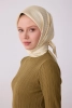 Belli Sarı Klasik Desen %100 Twill İpek Eşarp 4326D 84