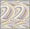 Belli Sarı Lila Çok Renkli Geometrik Desen %100 Twill İpek Eşarp 4311D 03