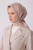 Belli Sarı Monogram Desen %100 Twill İpek Eşarp 4321D 04