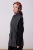 Belli Siyah Çok Renkli Çiçek Desen %100 Twill İpek Eşarp 4312D 31