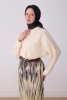 Belli Siyah Klasik Desen %100 Twill İpek Eşarp 4305D 50