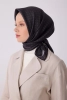 Belli Siyah Klasik Desen %100 Twill İpek Eşarp 4317D 86
