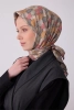 Belli Siyah Obje Desen %100 Twill İpek Eşarp 4313D 06