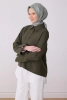 Belli Yeşil Monogram Desen %100 Twill İpek Eşarp 4321D 85